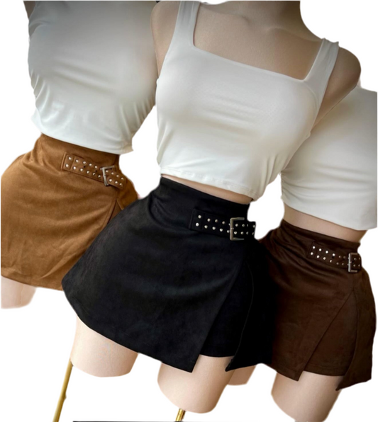Suede skirt
